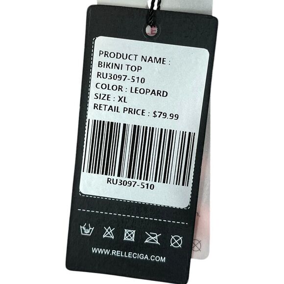 Relleciga Leopard Bikini Top, Size XL, NWT - Picture 4 of 6